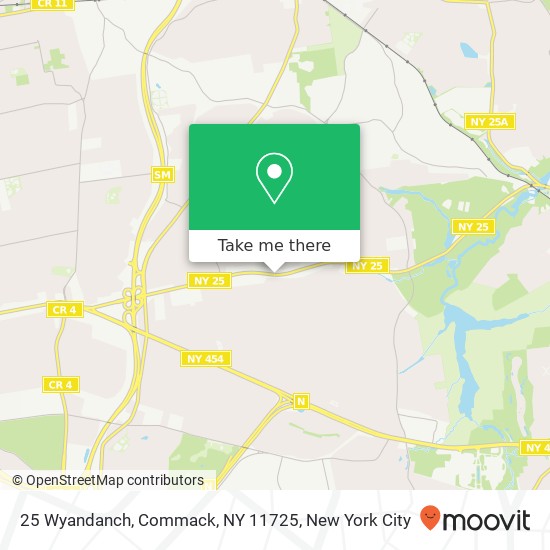 Mapa de 25 Wyandanch, Commack, NY 11725