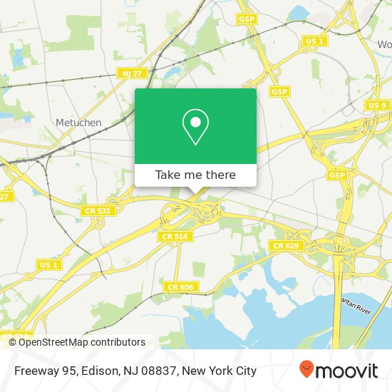 Freeway 95, Edison, NJ 08837 map