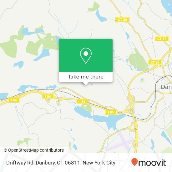 Mapa de Driftway Rd, Danbury, CT 06811