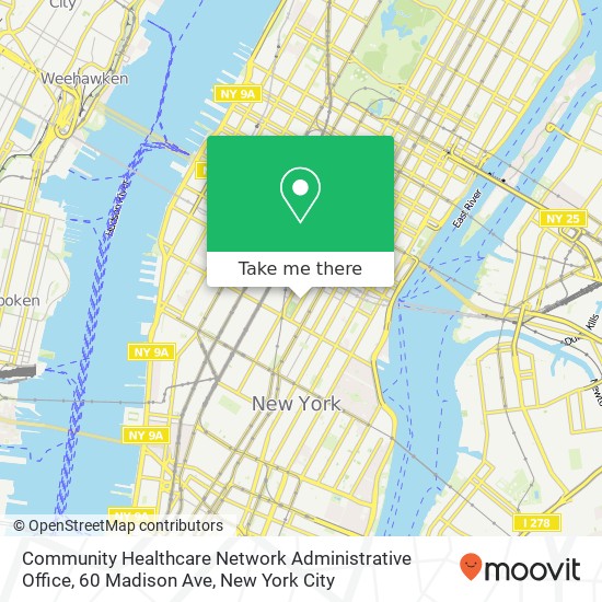 Community Healthcare Network Administrative Office, 60 Madison Ave map