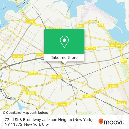 72nd St & Broadway, Jackson Heights (New York), NY 11372 map