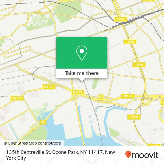 Mapa de 135th Centreville St, Ozone Park, NY 11417