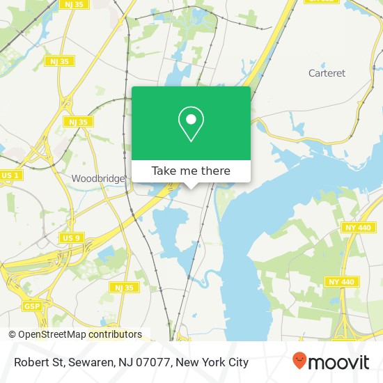 Mapa de Robert St, Sewaren, NJ 07077