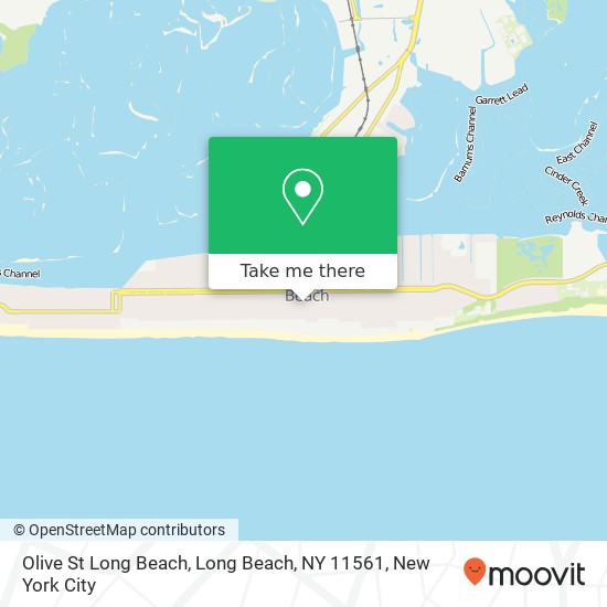 Mapa de Olive St Long Beach, Long Beach, NY 11561
