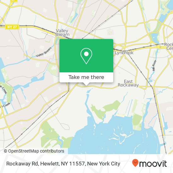 Mapa de Rockaway Rd, Hewlett, NY 11557