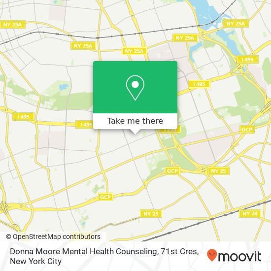 Donna Moore Mental Health Counseling, 71st Cres map