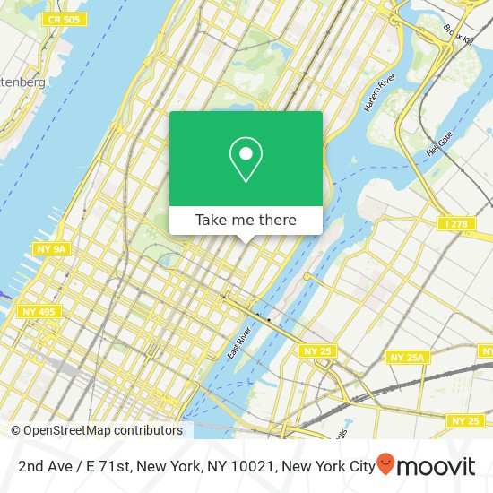 2nd Ave / E 71st, New York, NY 10021 map