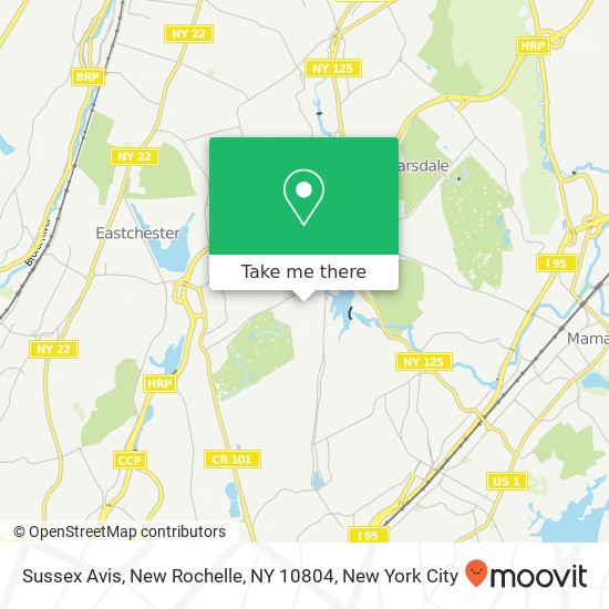 Mapa de Sussex Avis, New Rochelle, NY 10804