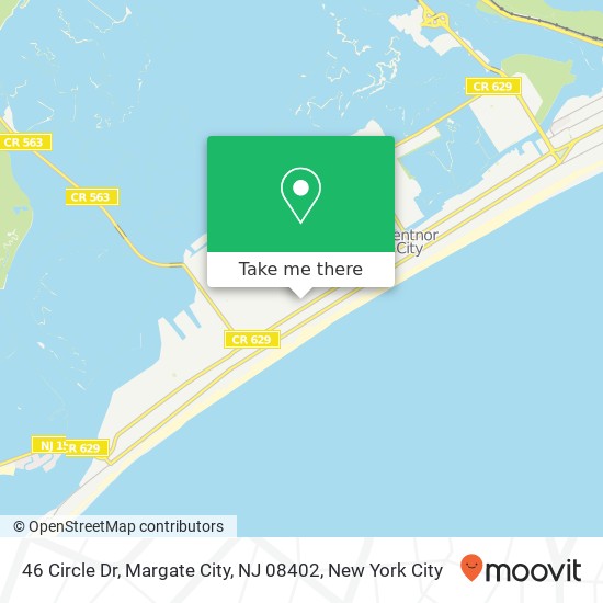 46 Circle Dr, Margate City, NJ 08402 map