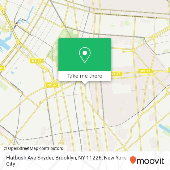 Mapa de Flatbush Ave Snyder, Brooklyn, NY 11226