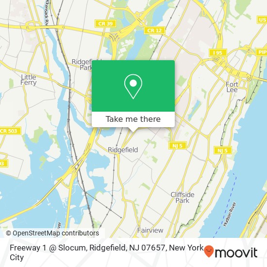 Freeway 1 @ Slocum, Ridgefield, NJ 07657 map