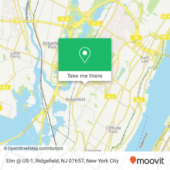 Elm @ US-1, Ridgefield, NJ 07657 map