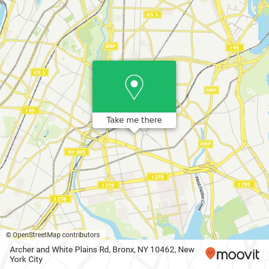 Mapa de Archer and White Plains Rd, Bronx, NY 10462