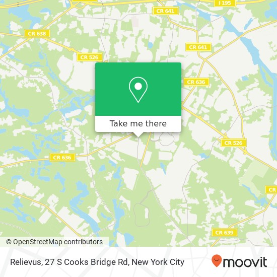 Mapa de Relievus, 27 S Cooks Bridge Rd