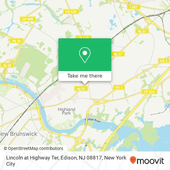 Lincoln at Highway Ter, Edison, NJ 08817 map