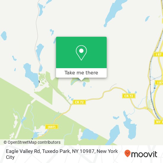 Mapa de Eagle Valley Rd, Tuxedo Park, NY 10987