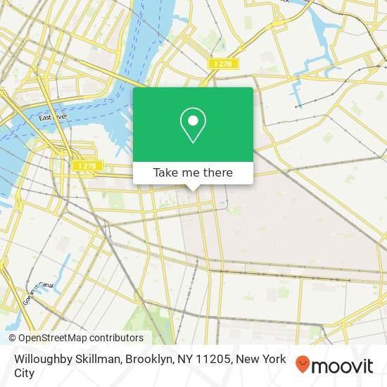 Mapa de Willoughby Skillman, Brooklyn, NY 11205