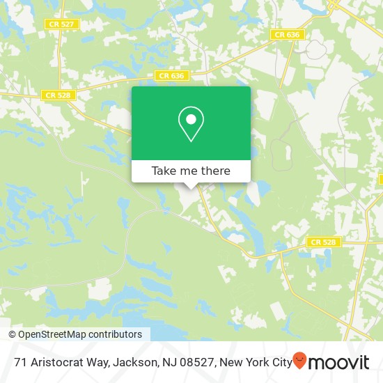 Mapa de 71 Aristocrat Way, Jackson, NJ 08527