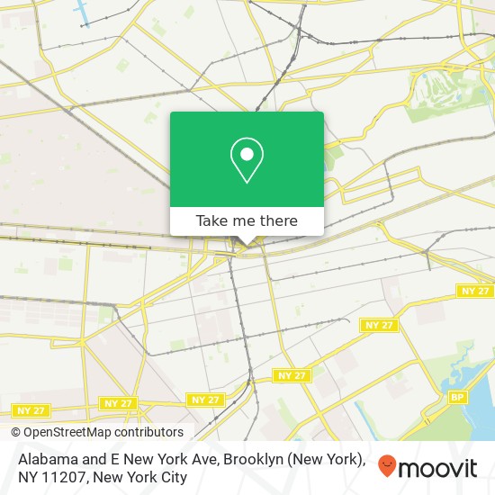 Alabama and E New York Ave, Brooklyn (New York), NY 11207 map