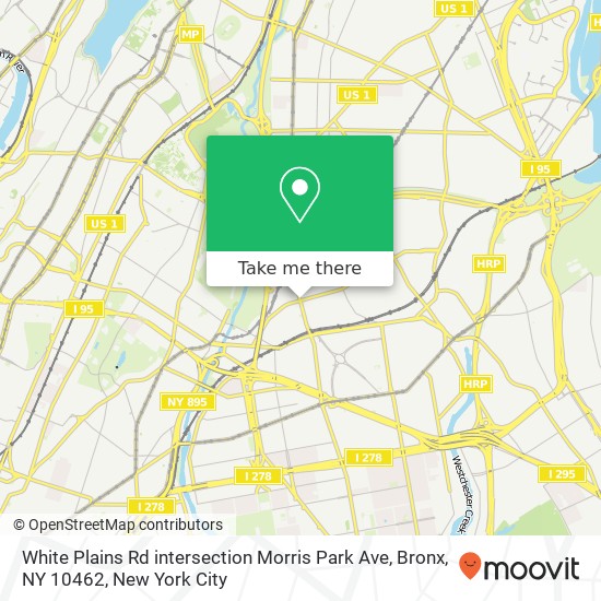 Mapa de White Plains Rd intersection Morris Park Ave, Bronx, NY 10462