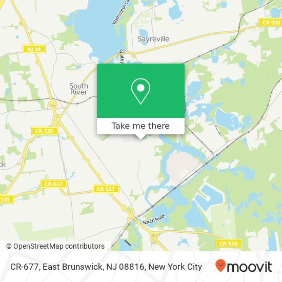 Mapa de CR-677, East Brunswick, NJ 08816