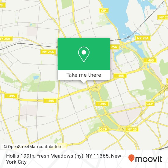 Mapa de Hollis 199th, Fresh Meadows (ny), NY 11365