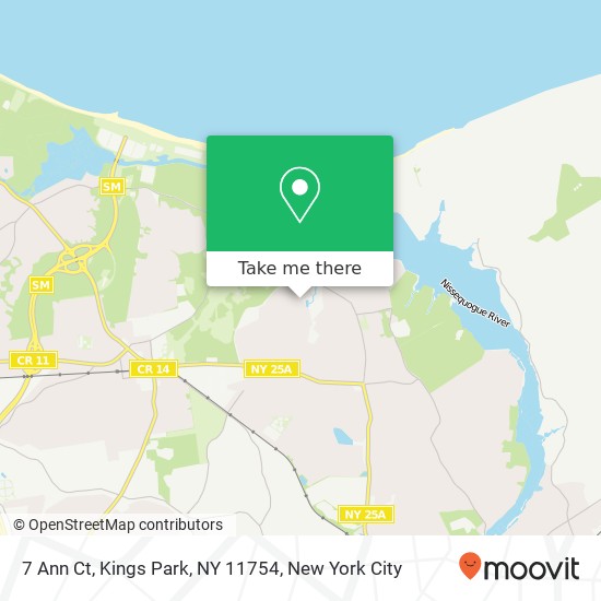 7 Ann Ct, Kings Park, NY 11754 map