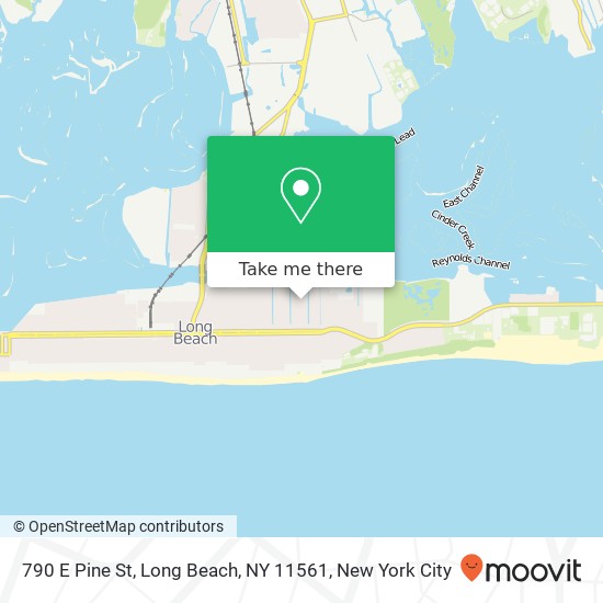 Mapa de 790 E Pine St, Long Beach, NY 11561