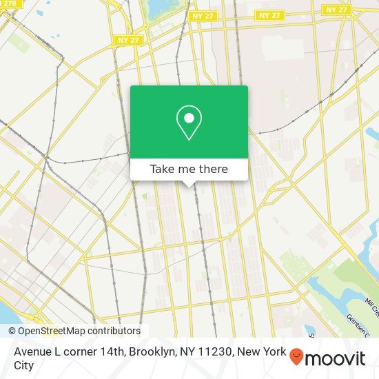Avenue L corner 14th, Brooklyn, NY 11230 map