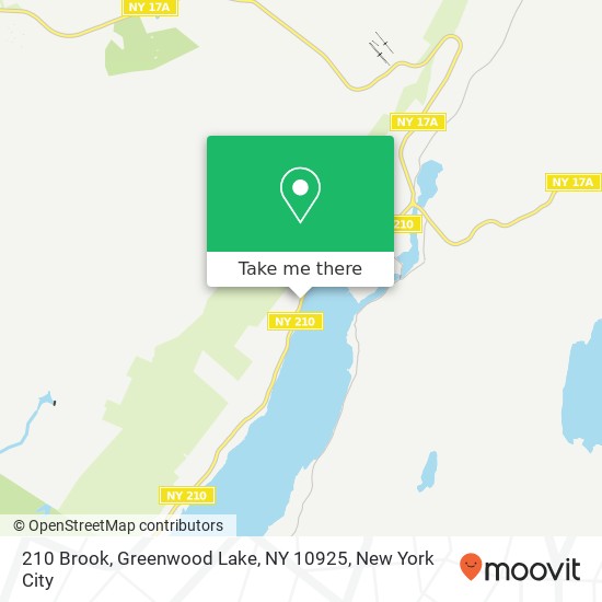 Mapa de 210 Brook, Greenwood Lake, NY 10925
