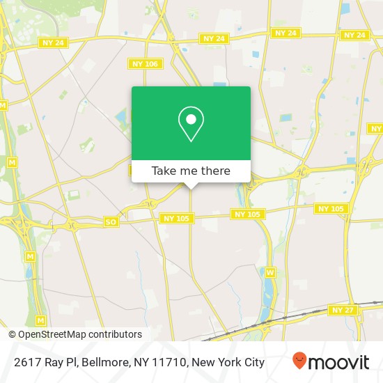 2617 Ray Pl, Bellmore, NY 11710 map