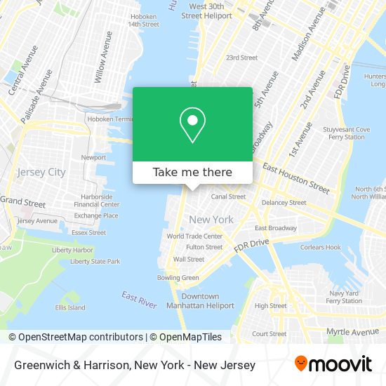 How to get to Greenwich Harrison in Manhattan by Subway Bus