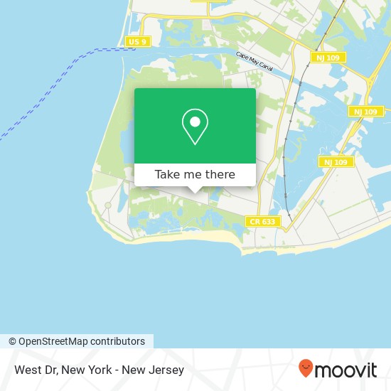 Mapa de West Dr, Cape May, NJ 08204