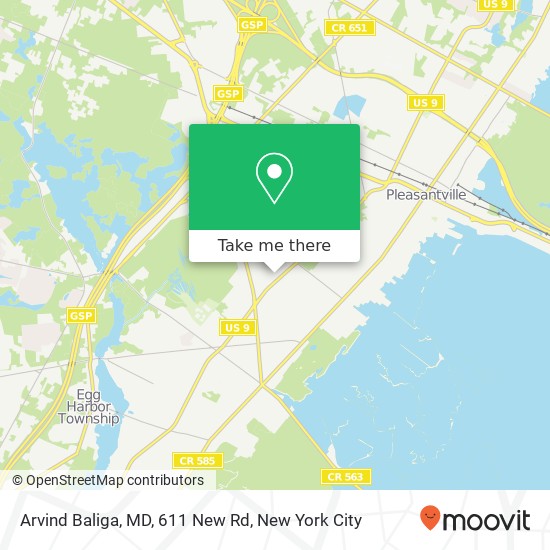 Mapa de Arvind Baliga, MD, 611 New Rd