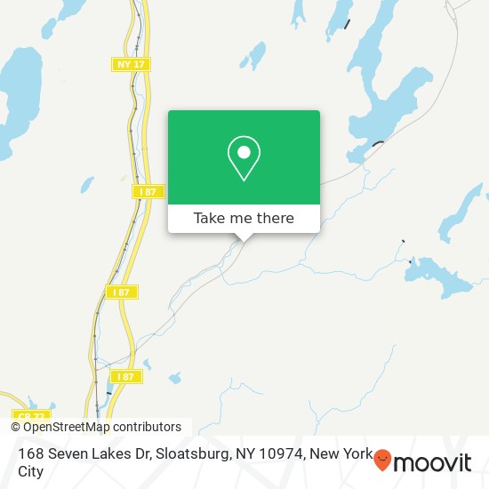 168 Seven Lakes Dr, Sloatsburg, NY 10974 map