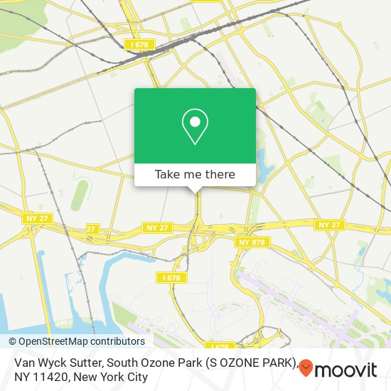 Mapa de Van Wyck Sutter, South Ozone Park (S OZONE PARK), NY 11420
