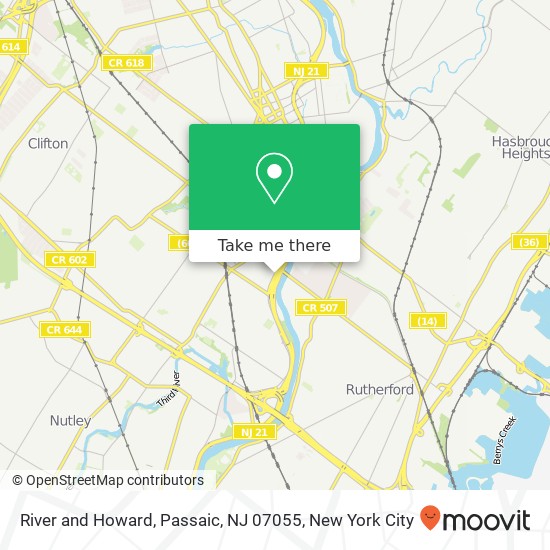 River and Howard, Passaic, NJ 07055 map