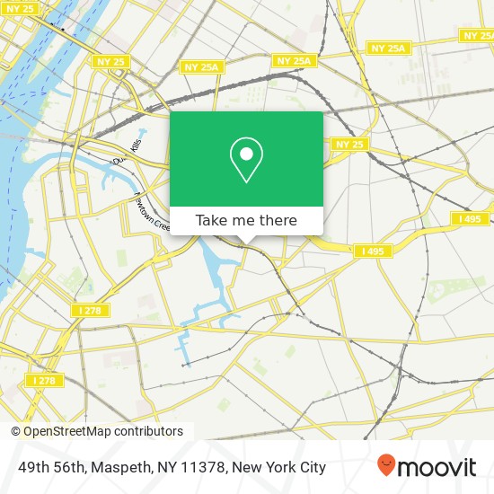 Mapa de 49th 56th, Maspeth, NY 11378