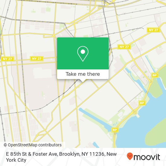 E 85th St & Foster Ave, Brooklyn, NY 11236 map