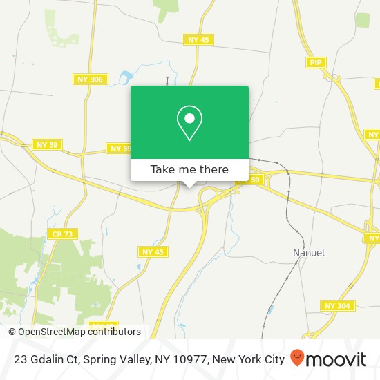 Mapa de 23 Gdalin Ct, Spring Valley, NY 10977