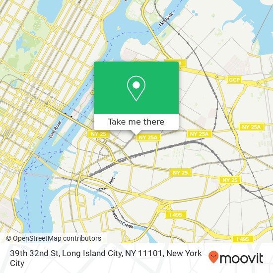Mapa de 39th 32nd St, Long Island City, NY 11101