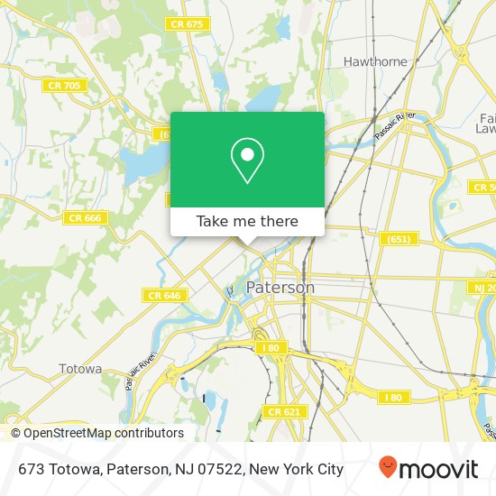 Mapa de 673 Totowa, Paterson, NJ 07522