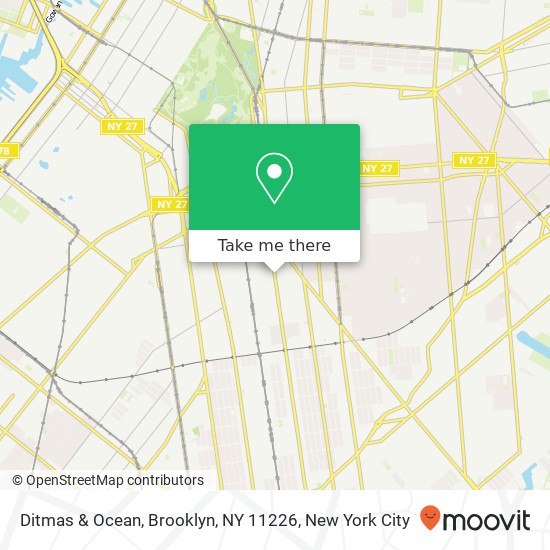 Mapa de Ditmas & Ocean, Brooklyn, NY 11226