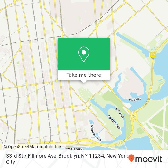 33rd St / Fillmore Ave, Brooklyn, NY 11234 map