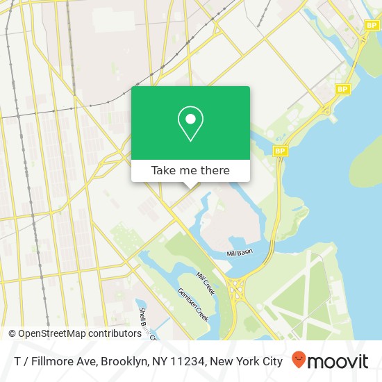 Mapa de T / Fillmore Ave, Brooklyn, NY 11234