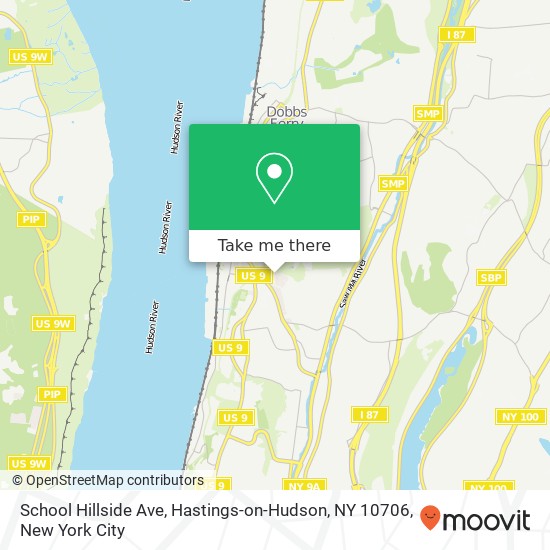 Mapa de School Hillside Ave, Hastings-on-Hudson, NY 10706