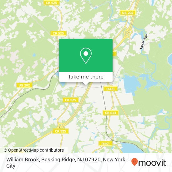 Mapa de William Brook, Basking Ridge, NJ 07920