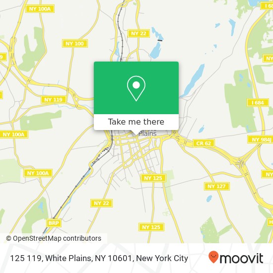 Mapa de 125 119, White Plains, NY 10601