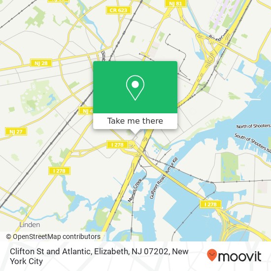 Clifton St and Atlantic, Elizabeth, NJ 07202 map