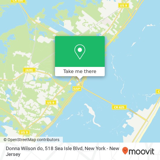 Mapa de Donna Wilson do, 518 Sea Isle Blvd